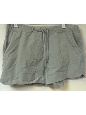 Realtree Womens XL Grey Elastic Waist Drawstring Pull-On Fishing Shorts 36x5